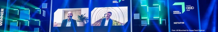 Banner NETAFIM mit GreenTech Award ausgezeichnet